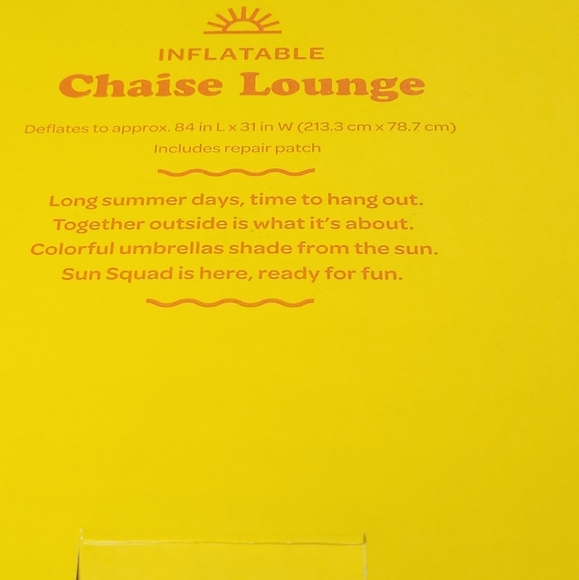 Sun Squad Inflatable Blue Chaise Lounge - Picture 10 of 11